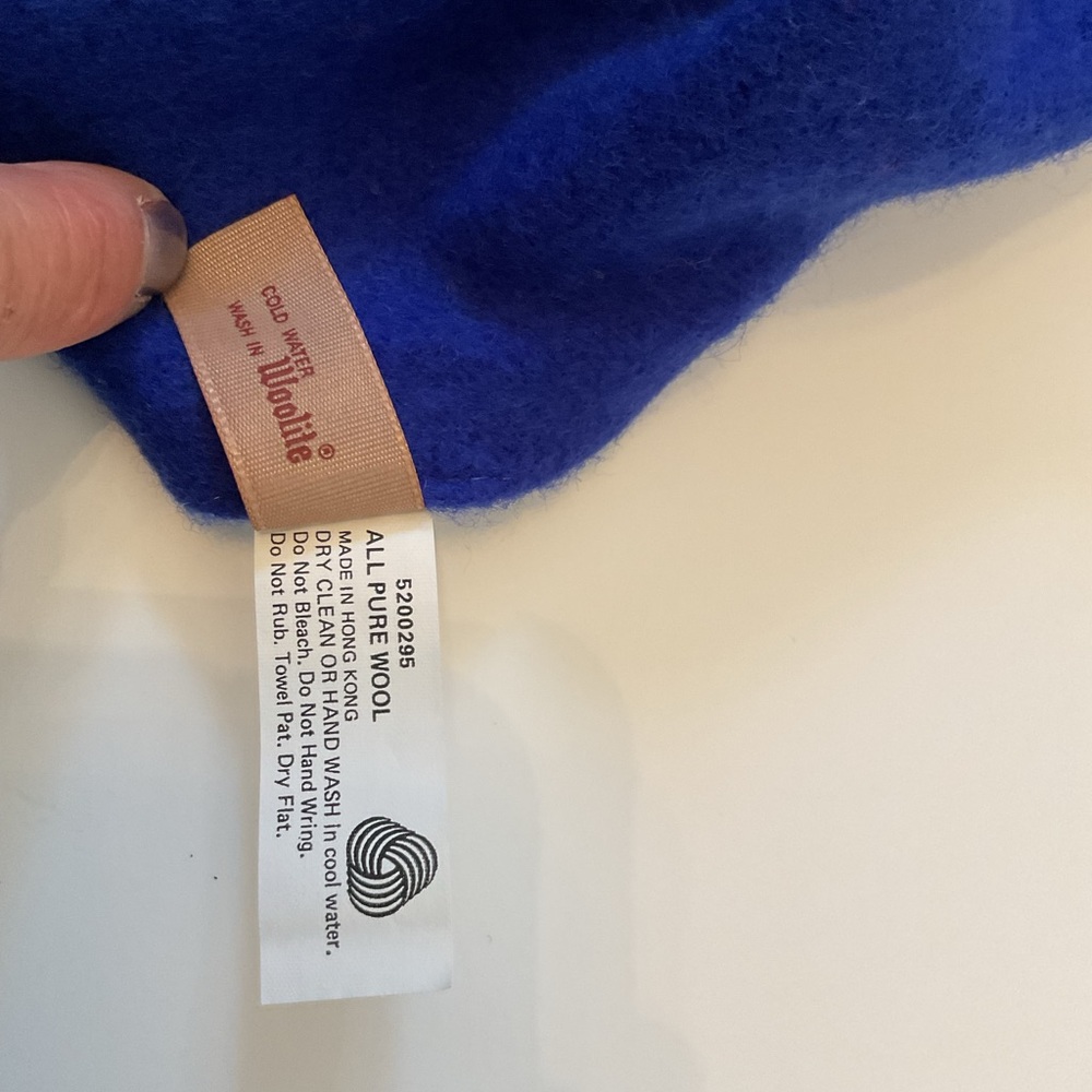 Vintage Aria Lambswool Beret Blue - Picture 6 of 7
